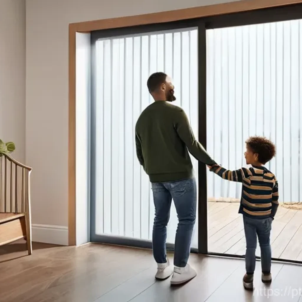 신뢰할 수 있는 얼굴 인식 소프트웨어 추천 - **Prompt:** A heartwarming scene inside a modern, stylish home entryway. A young family, a mother, f...