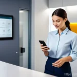 Home 16 AI와 클라우드에서의 얼굴 인식 기술 통합 - **Prompt 1: Seamless Digital Key – Everyday Biometric Convenience**
"A diverse young adult, perh...