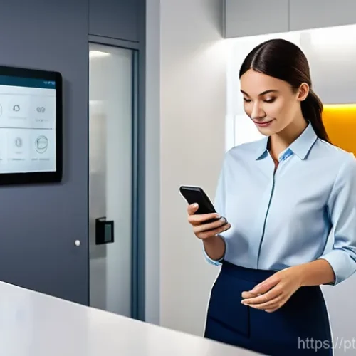 Home 28 AI와 클라우드에서의 얼굴 인식 기술 통합 - **Prompt 1: Seamless Digital Key – Everyday Biometric Convenience**
"A diverse young adult, perh...