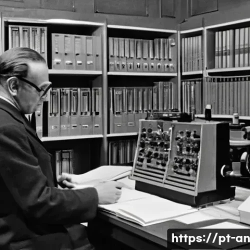 Home 27 얼굴 인식 기술의 역사와 발전 과정 - **Prompt 1: The Genesis of Facial Recognition (1960s Lab)**
"A candid, realistic photograph of a...