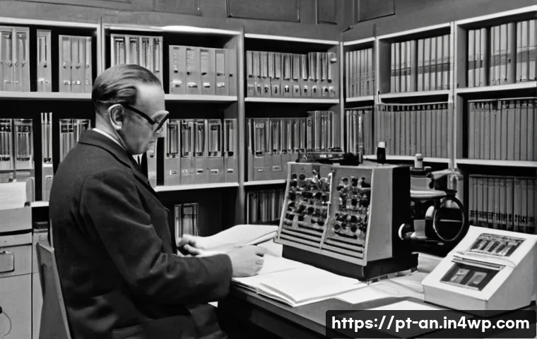 얼굴 인식 기술의 역사와 발전 과정 - **Prompt 1: The Genesis of Facial Recognition (1960s Lab)**
"A candid, realistic photograph of a...